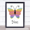 James Arthur You Rainbow Butterfly Song Lyric Quote Music Print