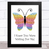 George Michael I Knew You Were Waiting (For Me) Rainbow Butterfly Song Lyric Music Art Print