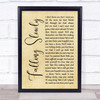 Glen Hansard, Marketa Irglova Falling Slowly Rustic Script Song Lyric Print
