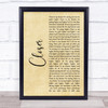 Goapele Closer Rustic Script Song Lyric Print