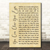 James Taylor You Can Close Your Eyes Rustic Script Song Lyric Print