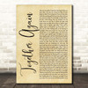 Janet Jackson Together Again Rustic Script Song Lyric Print