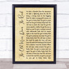 John Fogerty The Old Man Down The Road Rustic Script Song Lyric Print