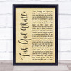 John Prine Fish And Whistle Rustic Script Song Lyric Print