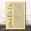 Kiss Detroit Rock City Rustic Script Song Lyric Print