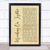 Leeds United AFC Marching On Together Rustic Script Song Lyric Print