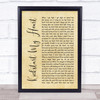 Mötley Crüe Kickstart my Heart Rustic Script Song Lyric Print