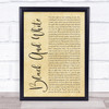 Niall Horan Black And White Rustic Script Song Lyric Print
