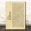 Nicole C Mullen Redeemer Rustic Script Song Lyric Print