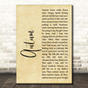 Paolo Nutini Autum Rustic Script Song Lyric Print
