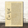 Barenaked Ladies One Week Rustic Script Song Lyric Print