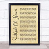 Ryan Bingham Southside Of Heaven Rustic Script Song Lyric Print