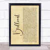 Shinedown Brilliant Rustic Script Song Lyric Print