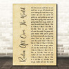 Status Quo Rockin' All Over The World Rustic Script Song Lyric Print