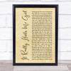 The Carstairs It Really Hurts Me Girl Rustic Script Song Lyric Print