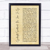 The Platters Goodnight Sweetheart, It's Time To Go Rustic Script Song Lyric Print
