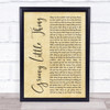 Beres Hammond Groovy Little Thing Rustic Script Song Lyric Print