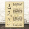 Tom Petty I Won't Back Down Rustic Script Song Lyric Print