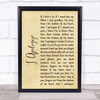 Billy Eckstine I Apologize Rustic Script Song Lyric Print