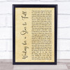 Boy Meets Girl Waiting for a Star to Fall Rustic Script Song Lyric Print