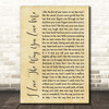 Boyzone I Love The Way You Love Me Rustic Script Song Lyric Print