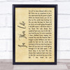 Collin Raye In This Life Rustic Script Song Lyric Print