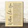 Dan + Shay Nothin' Like You Rustic Script Song Lyric Print