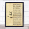 Disclosure Latch Rustic Script Song Lyric Print