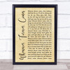 Dolly Parton feat. Collin Raye Whenever Forever Comes Rustic Script Song Lyric Print
