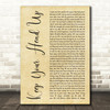 Ben Howard Keep Your Head Up Rustic Script Song Lyric Wall Art Print