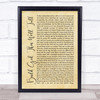 Panic! At The Disco Build God, Then We'll Talk Rustic Script Song Lyric Wall Art Print