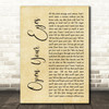 Snow Patrol Open Your Eyes Rustic Script Song Lyric Wall Art Print