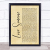 Brett Eldredge Love Someone Rustic Script Song Lyric Wall Art Print