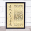 Creedence Clearwater Revival Have You Ever Seen The Rain Rustic Script Song Lyric Wall Art Print