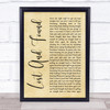 Feeder Lost And Found Rustic Script Song Lyric Wall Art Print