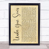 Godsmack Under Your Scars Rustic Script Song Lyric Wall Art Print