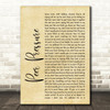 James Bay Peer Pressure Rustic Script Song Lyric Wall Art Print