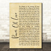 Jennifer Rush Power Of Love Rustic Script Song Lyric Wall Art Print
