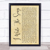 Barry Manilow I Write The Songs Rustic Script Song Lyric Quote Music Print