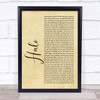 Beyonce Halo Rustic Script Song Lyric Quote Music Print