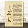 Bruno Mars 24K Magic Rustic Script Song Lyric Quote Music Print
