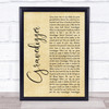 Dave Matthews Gravedigger Rustic Script Song Lyric Quote Music Print