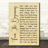 Emerson, Lake & Palmer From The Beginning Rustic Script Song Lyric Quote Music Print