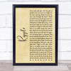 Grateful Dead Ripple Rustic Script Song Lyric Quote Music Print