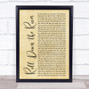 Harry Chapin Roll Down the River Rustic Script Song Lyric Quote Music Print