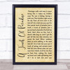 John Farnham A Touch Of Paradise Rustic Script Song Lyric Quote Music Print