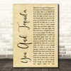 Kenny Chesney You And Tequila Rustic Script Song Lyric Quote Music Print