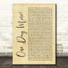 Les Miserables Cast One Day More Rustic Script Song Lyric Quote Music Print