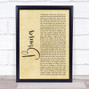 Lewis Capaldi Bruises Rustic Script Song Lyric Quote Music Print