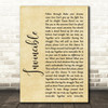 Muse Invincible Rustic Script Song Lyric Quote Music Print
